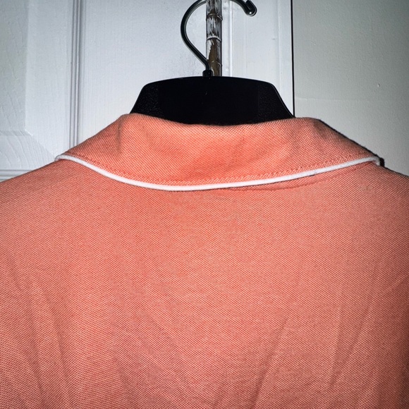 Free Assembly Men's XL Orange Piped Polo - Short Sleeve Collared Casual Top - Picture 7 of 10
